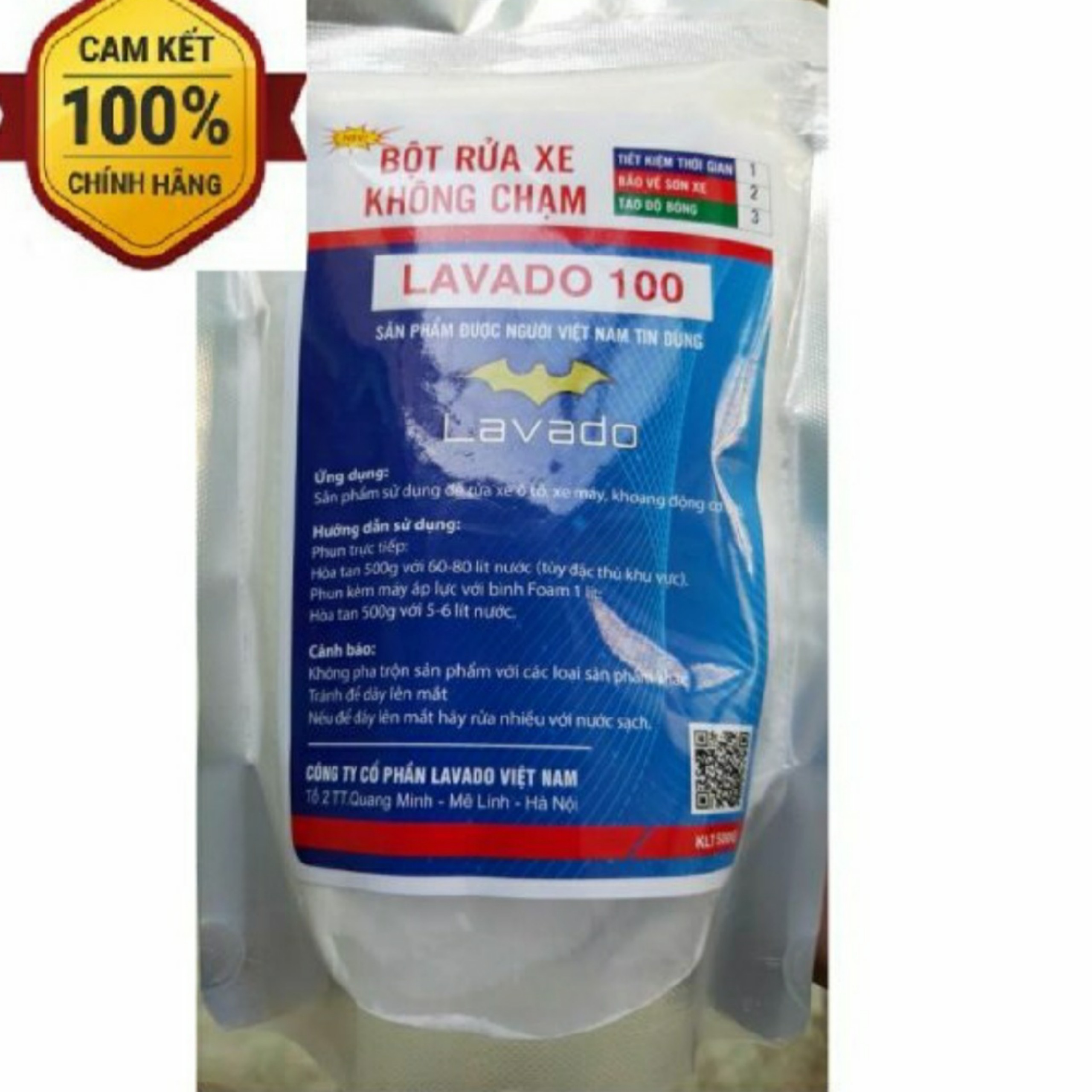Bột rửa xe không chạm Lavado 500gram