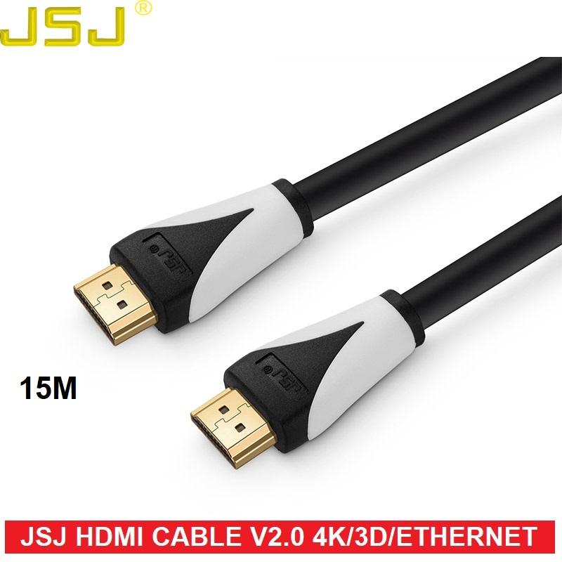[HCM]Dây cáp HDMI JSJ chuẩn 2.0 hỗ trợ 3D/4K/Ultra HD/Ethernet dài 15M