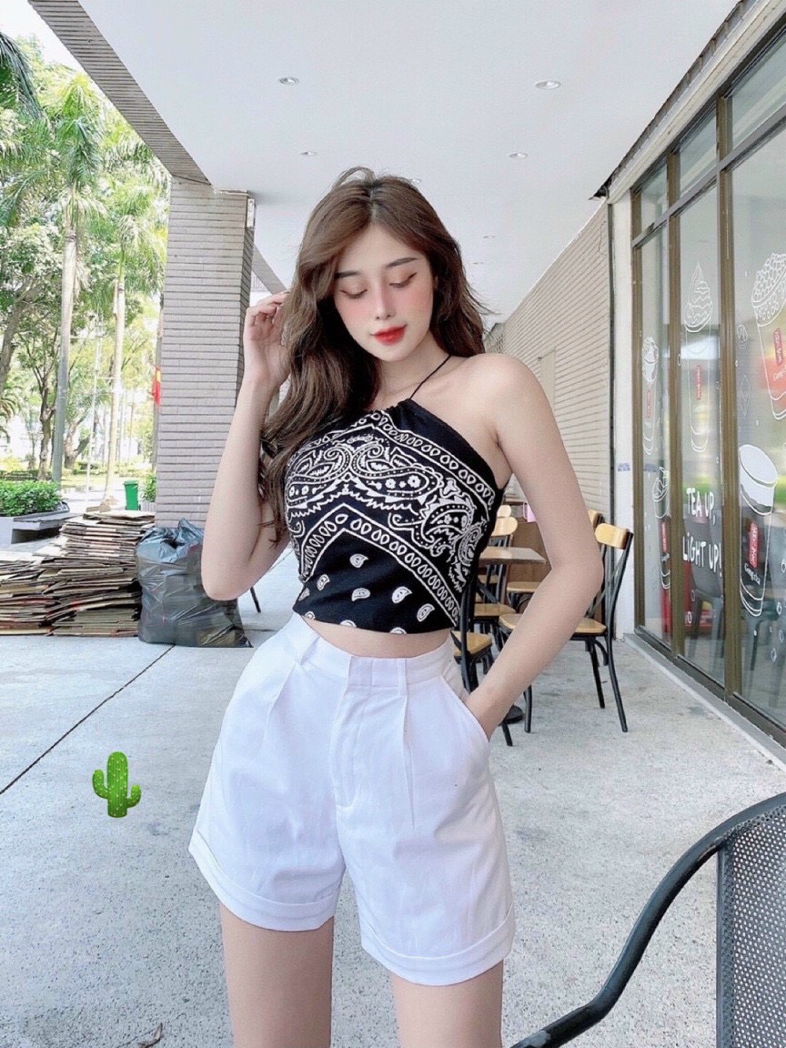Áo borip đan dây in thổ cẩm xinh xắn TTPK0014