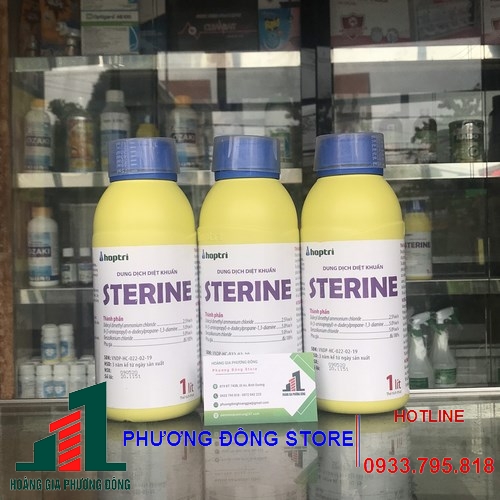 Dung dịch khử trùng chuyên dụng Sterine (Chai 1 lít)