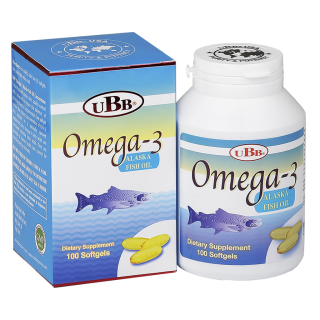 Hộp 100 viên Viên dầu cá omega 3 OMEGA 3 UBB - Hỗ trợ hạ mỡ trong máu thumbnail
