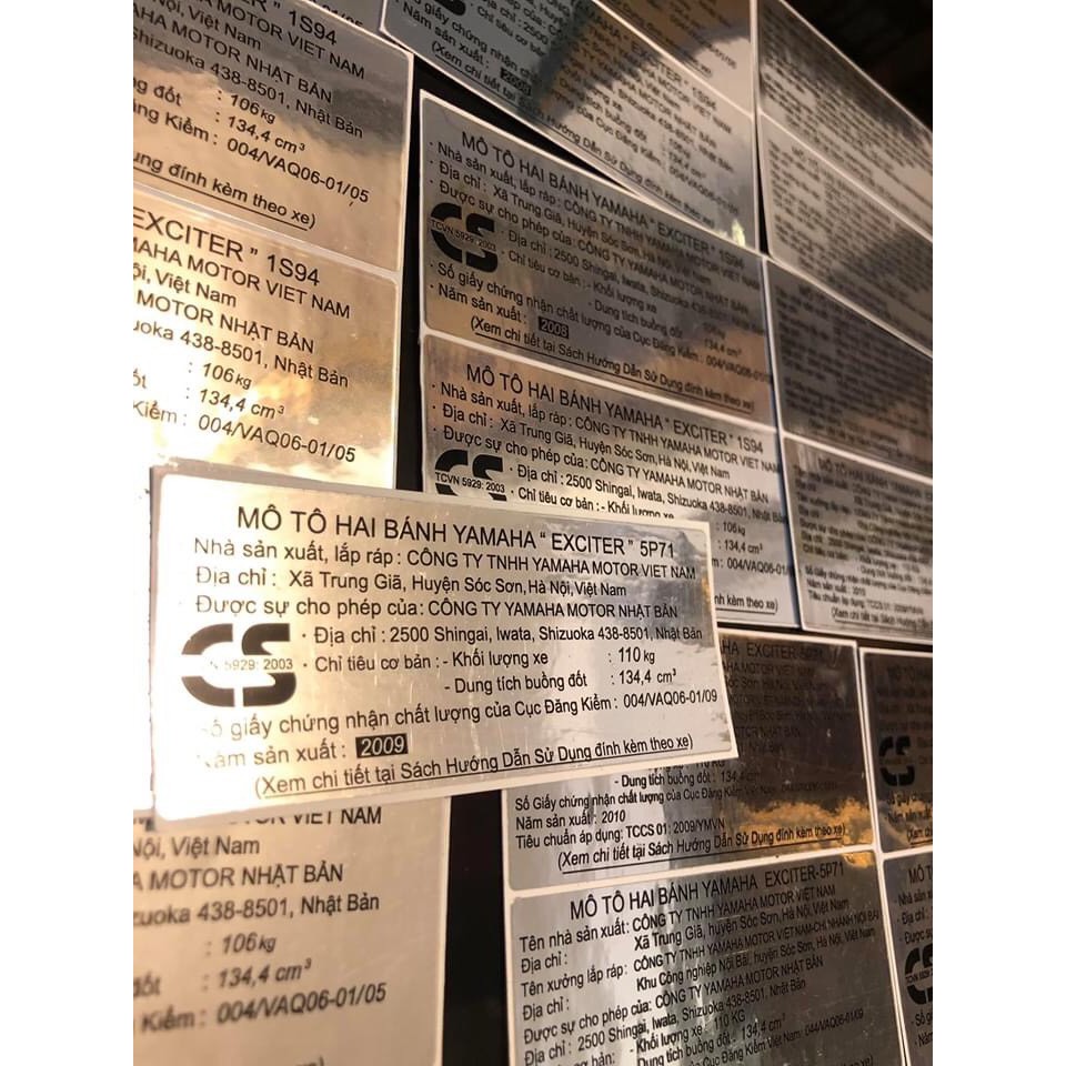tem thông số gắp cho exciter từ 2006 đến 2010 nhé anh em ơi
