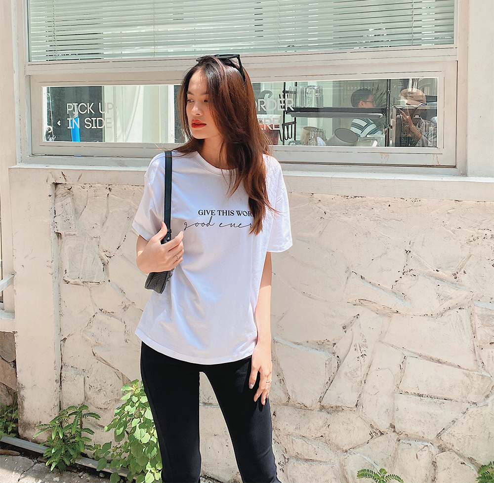 Áo thun tay ngắn Basic Good Energy Tee LUCETFASHION