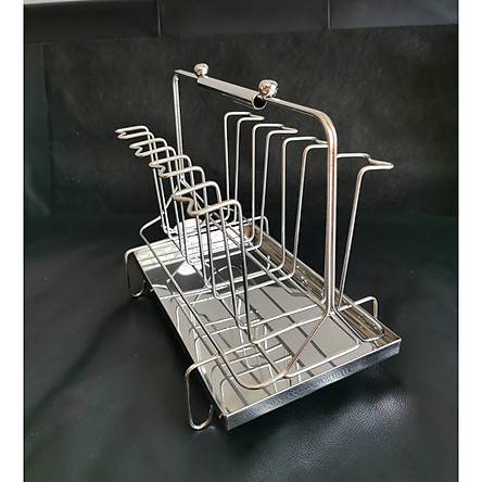 KỆ / GIÁ ÚP LY INOX CAO CẤP (8 LY) - (Ảnh shop tự chụp)