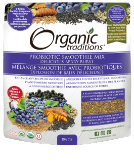 Bột lợi khuẩn xay sinh tố hữu cơ Probiotic Smoothie Mix, Berry Burst Organic Traditions 200g thumbnail