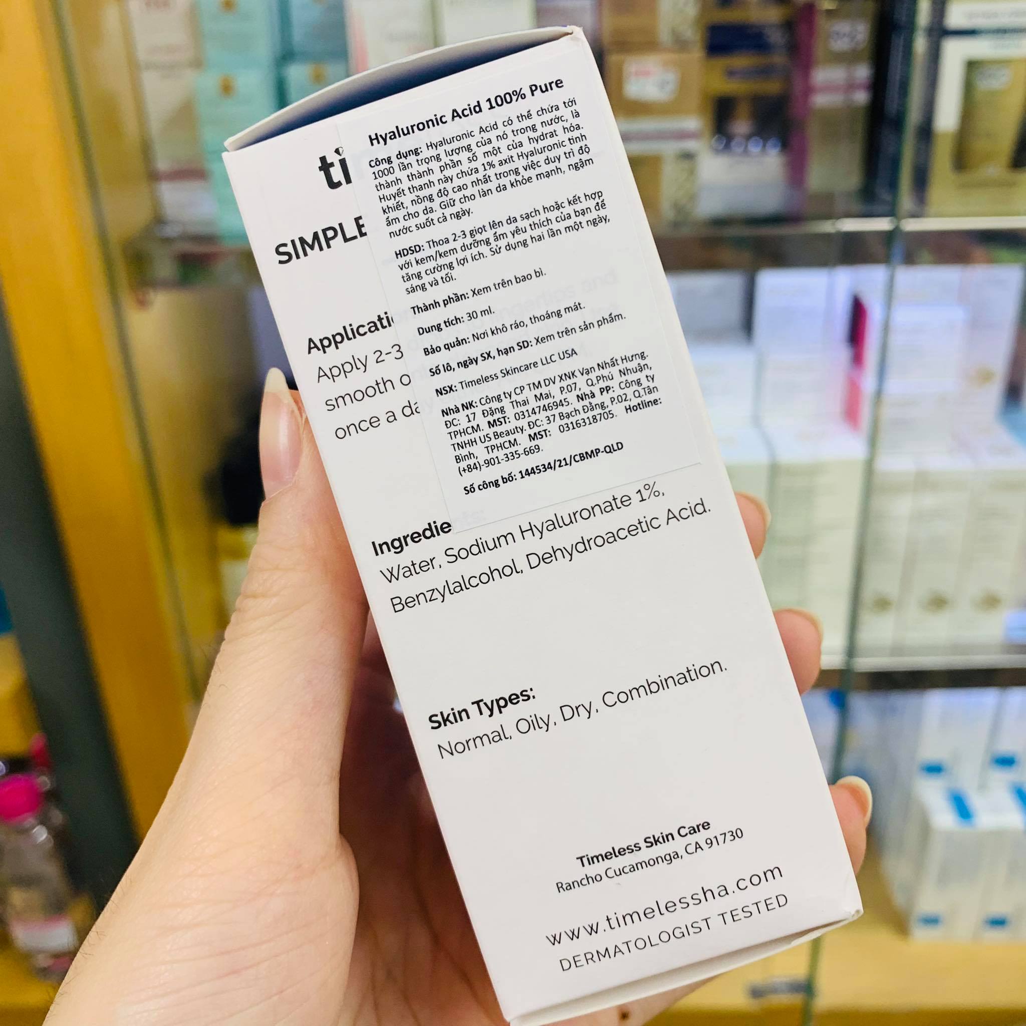 [HCM][Saigon Scent] Tinh chất cấp nước Timeless Hyaluronic Acid Pure ( 30mL )