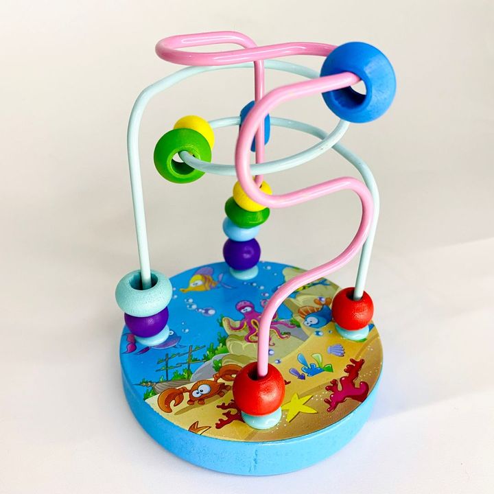 Luồn hạt gỗ mini cho bé
