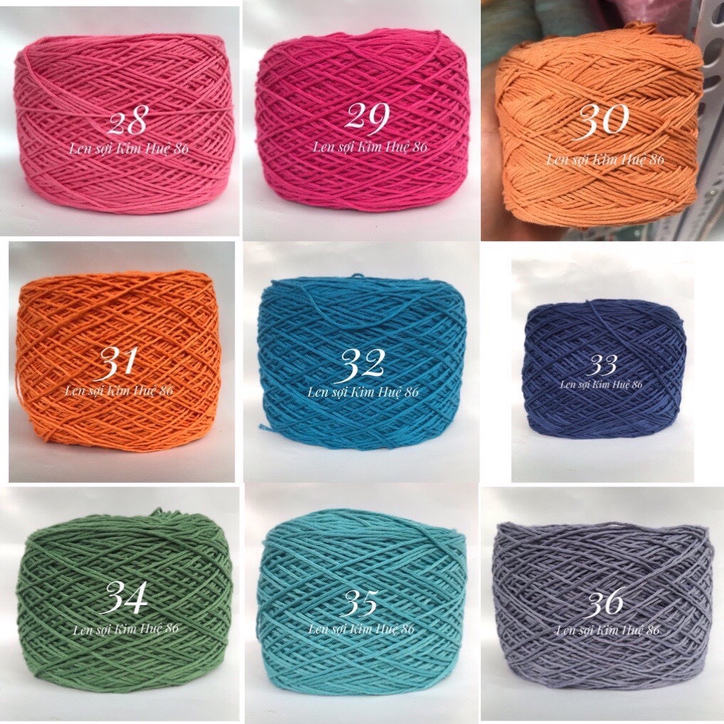 Sợi cotton Việt Nam 1mm (từ màu 01 đến màu 50)