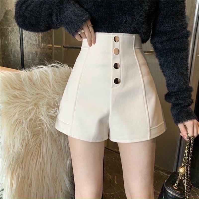 Quần shorts cạp cao 4cúc sang chảnh