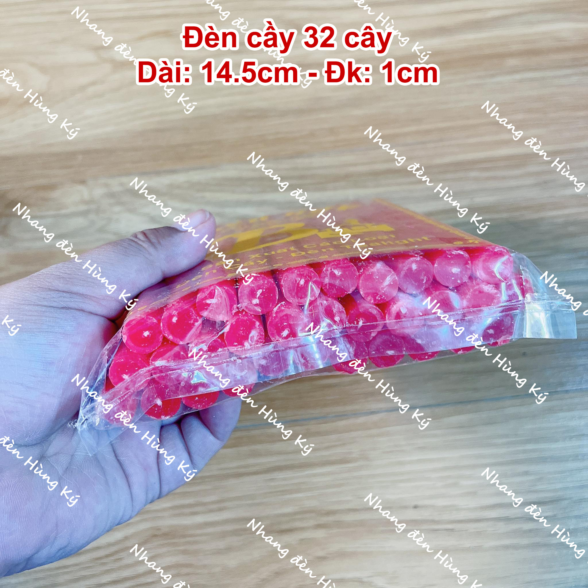 Đèn cầy sáp đỏ 32 cây 14.5cm