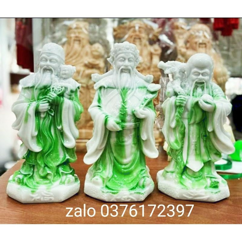 Tượng Tam Đa Phúc Lộc Thọ đá đúc size lớn cao 30cm