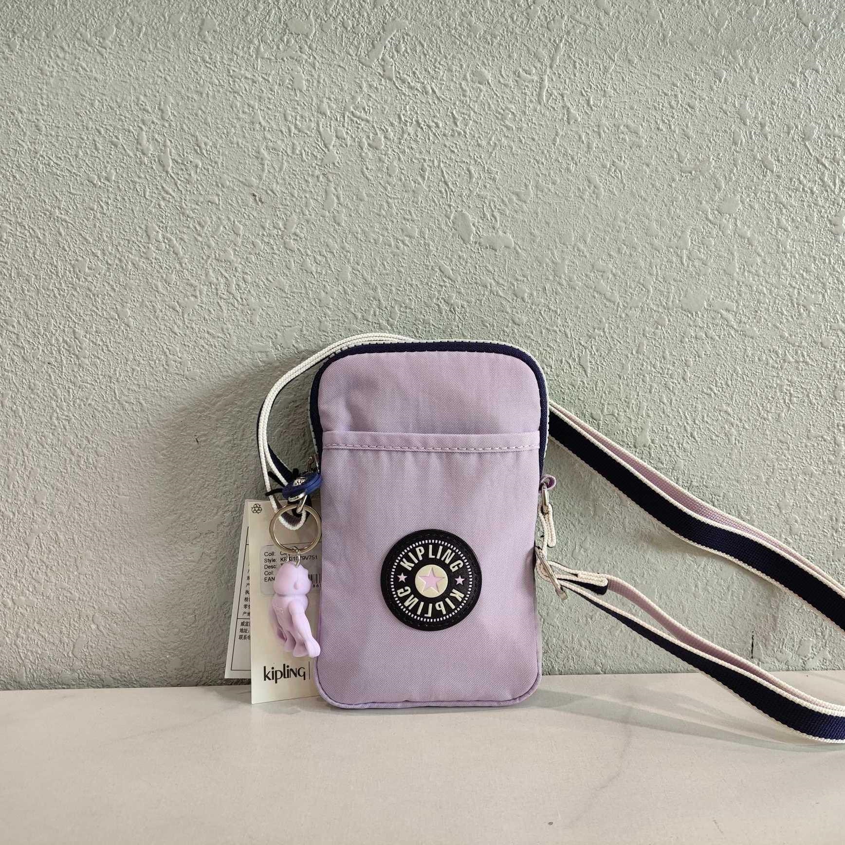 Kipling Monkey Mobile Phone Bag For Men And Women Cross-Body Mini Bag Versatile Simple Nylon Cloth Street Shoulder Bag