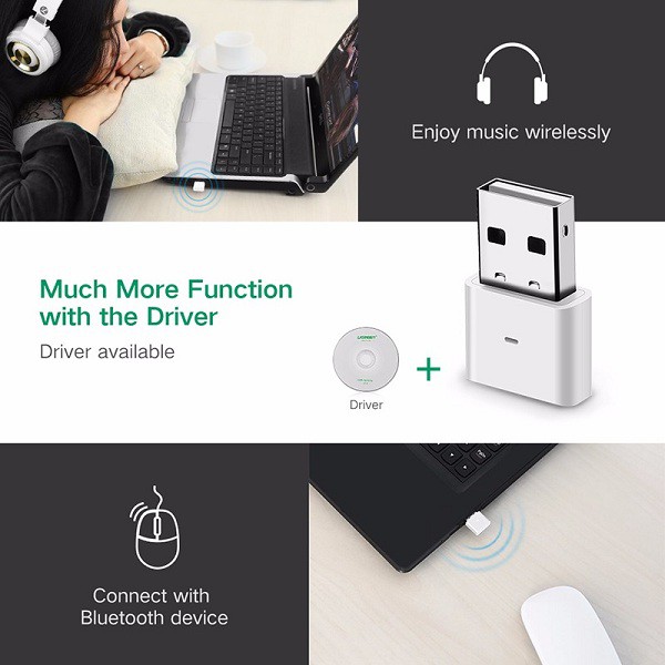 Usb Bluetooth 4.0 Ugreen 30443 - Hàng  Bảo Hành 18 Tháng.