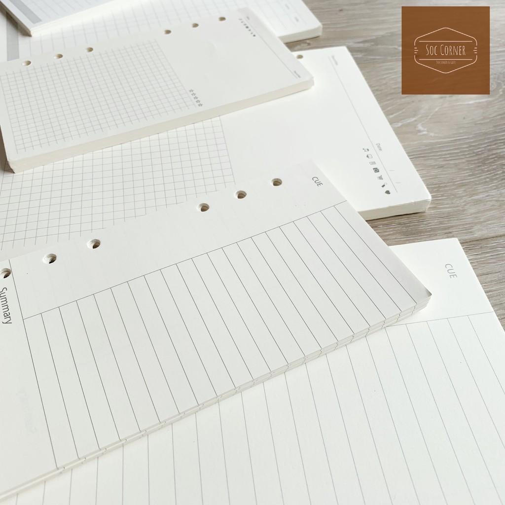 [HCM]Ruột sổ refill cho sổ còng Planner 6 lỗ A5A6 45 tờ