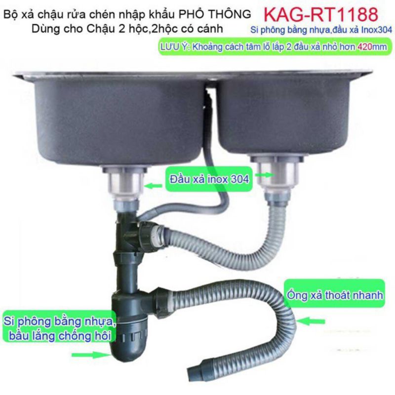 Dây thoát nước chậu rửa bát thay thế