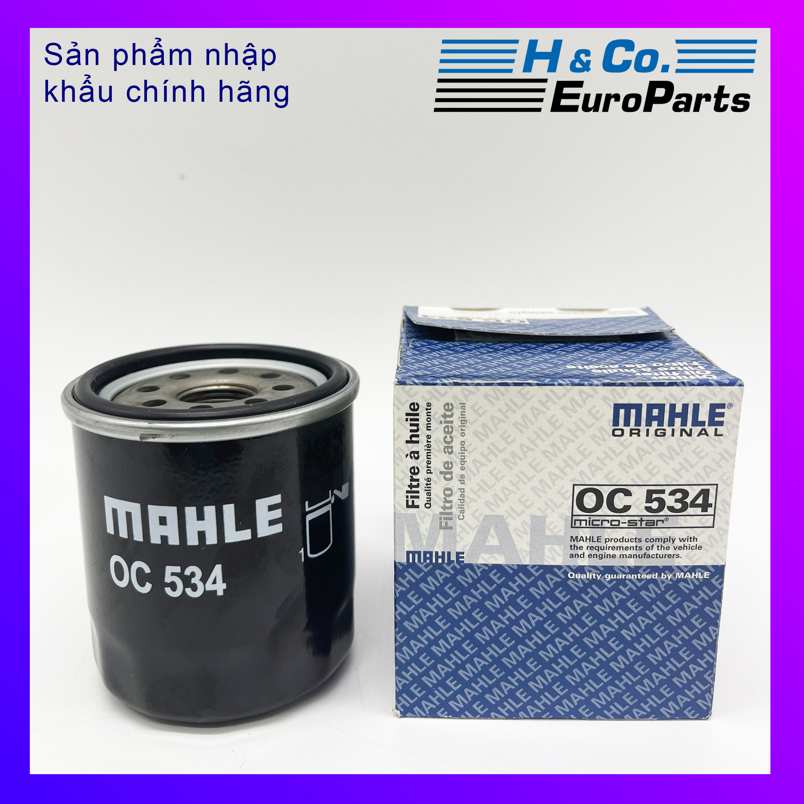 Lọc nhớt Toyota Vios (2002-2022), Rush, Corolla (1979-2022), Yaris (1999-2022), Camry (1983-2001), Lexus NX200 (2014-2022), Daihatsu Charming, Delta, Citroen C1. Hãng MAHLE xuất xứ CHLB Đức, OC534, 90915TA001, 90915YZZJ1