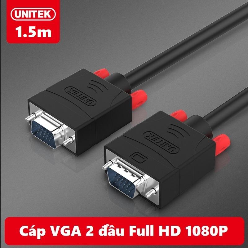Dây vga 2 đầu unitek 1.5m - cáp vga 2 đầu unitek 1.5m