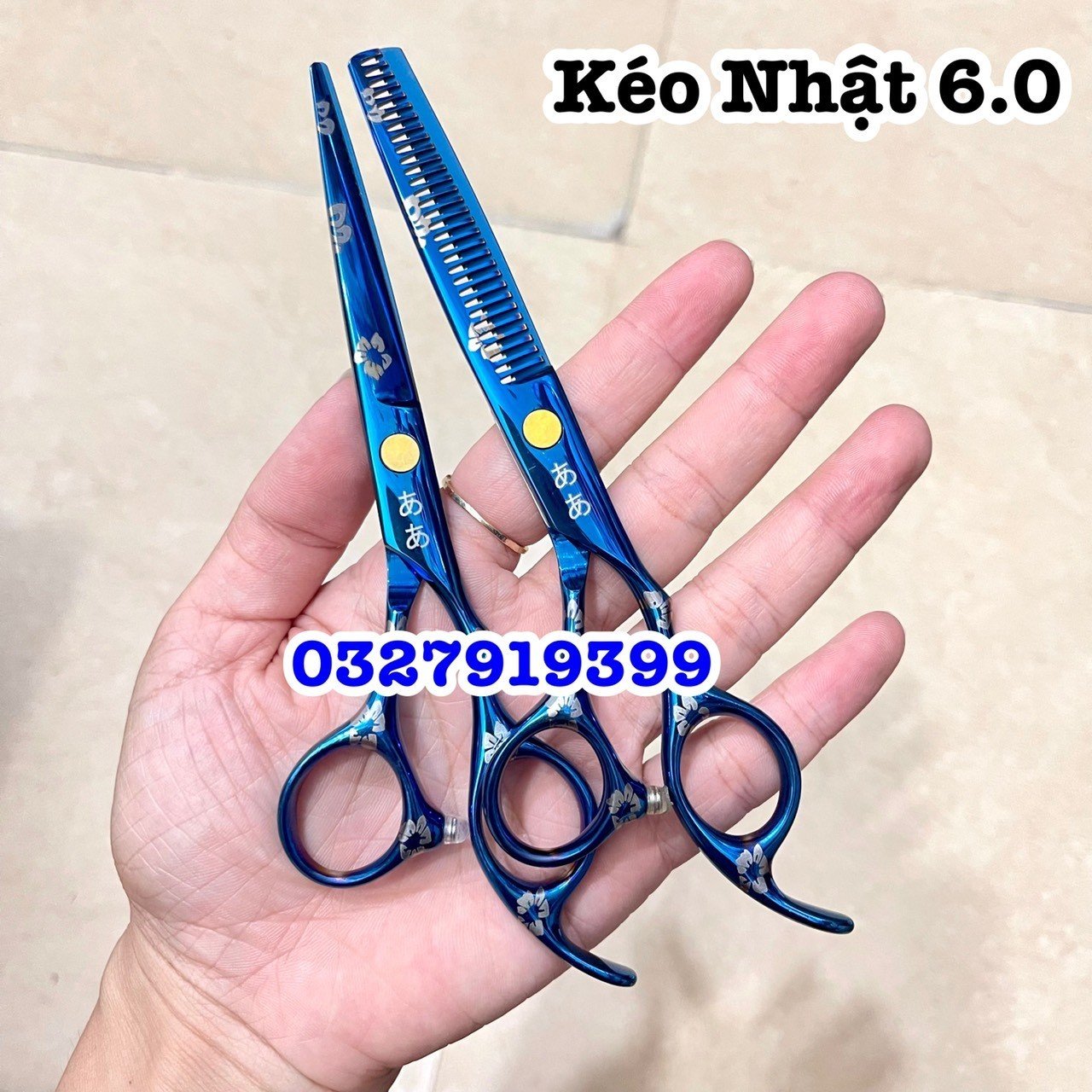 Bộ kéo cắt tỉa tóc Nhật 6.0 ( kéo hoa )