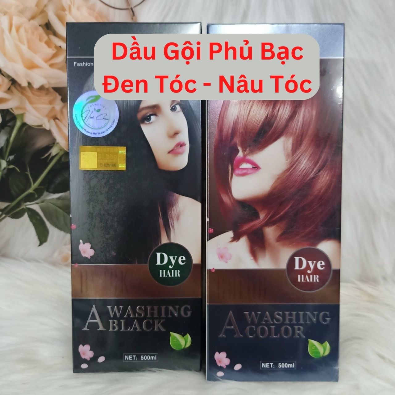 Dầu gội đen - nâu thảo dược gội tại nhà tiện lợi chai 500ml