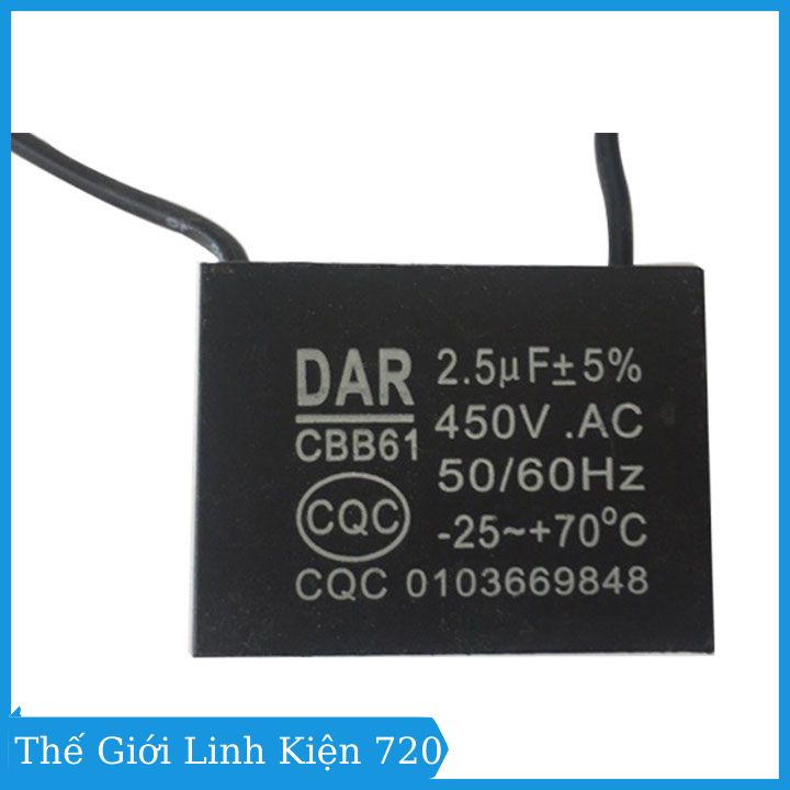 Tụ Quạt 400VAC 50/60Hz 1.5UF