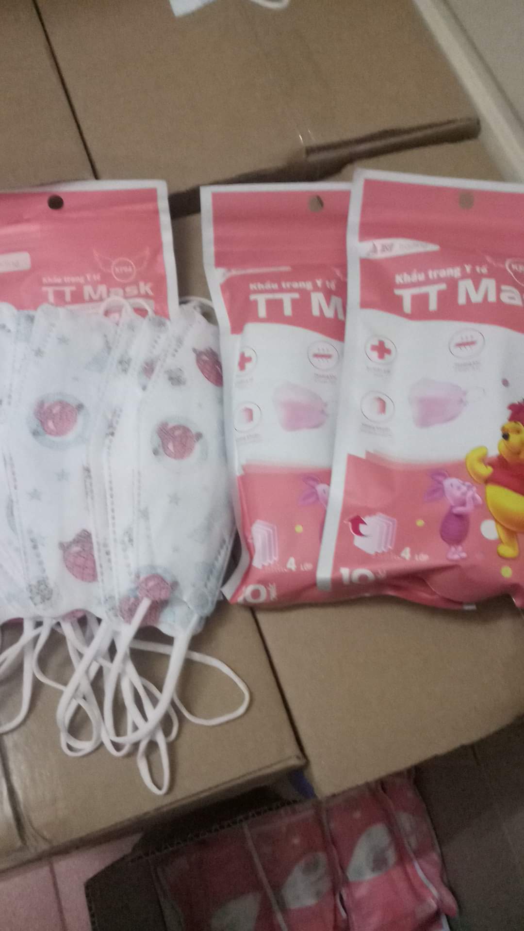 50 chiếc khẩu trang kháng khuẩn 4D KF94 bé trai
