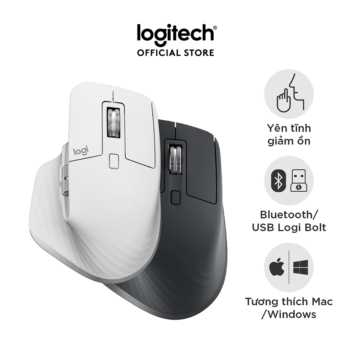 Chuột không dây Logitech MX Master 3S Wireless/Bluetooth - Hàng Chính Hãng