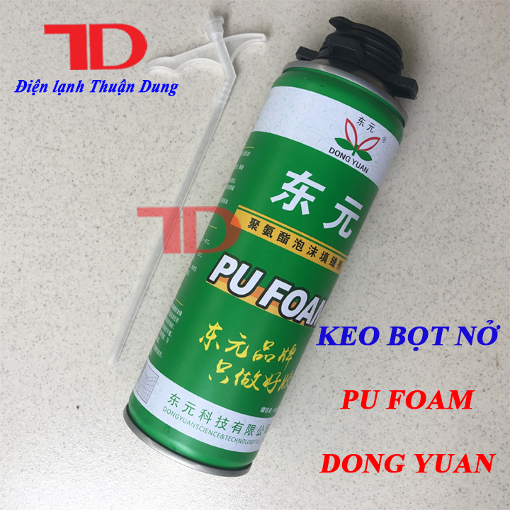 Xốp phun dạng xịt 500ml, keo bọt nở pu foam dong yuan