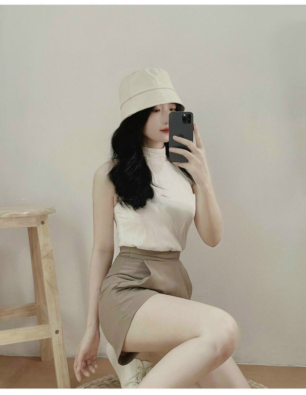 Sét áo cổ yếm kèm quần xinh lung linh