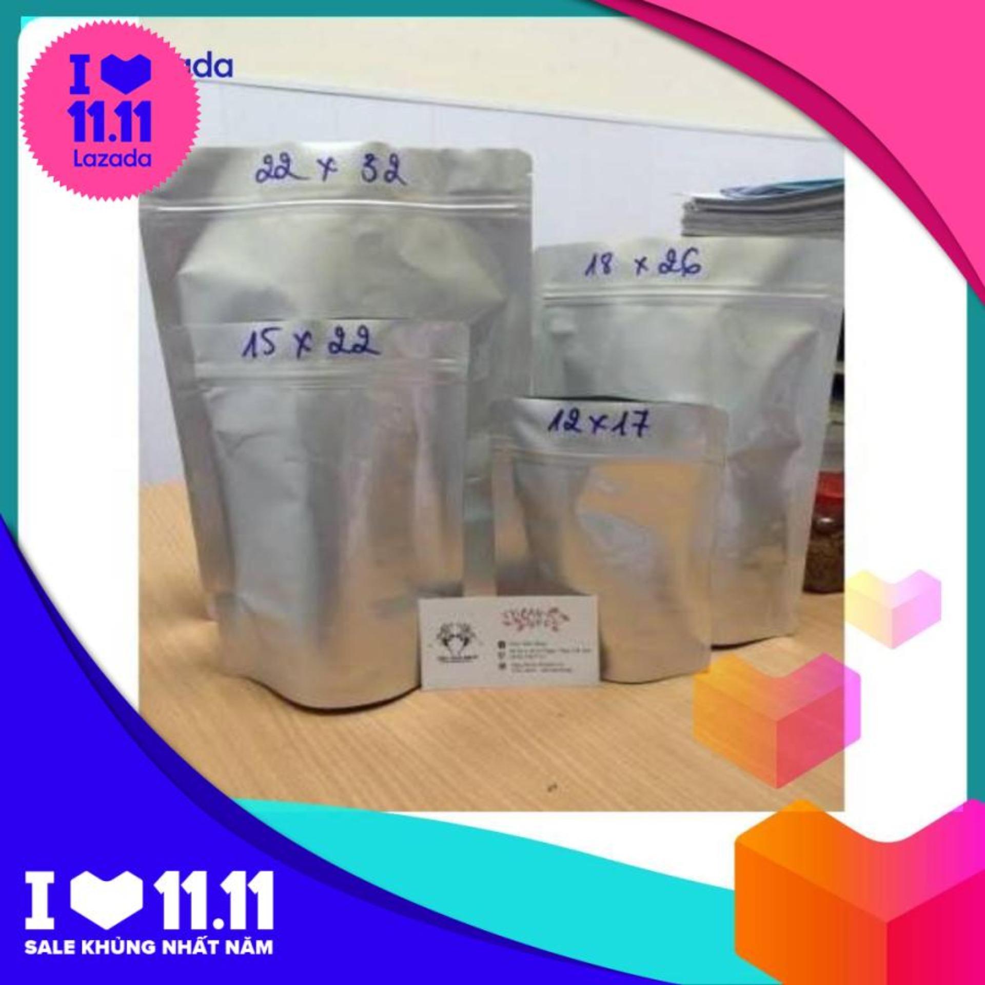 1KG TÚI ZIP BẠC( TÚI ZIPPER ĐÁY ĐỨNG TÚI TRÀ SỮA)