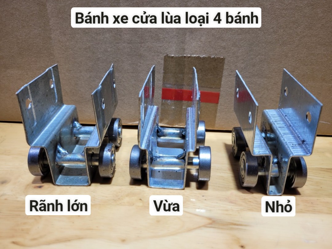 Bánh xe treo cửa lùa, bánh xe cửa số loại 4 bánh là 4 cái bạc đạn ...