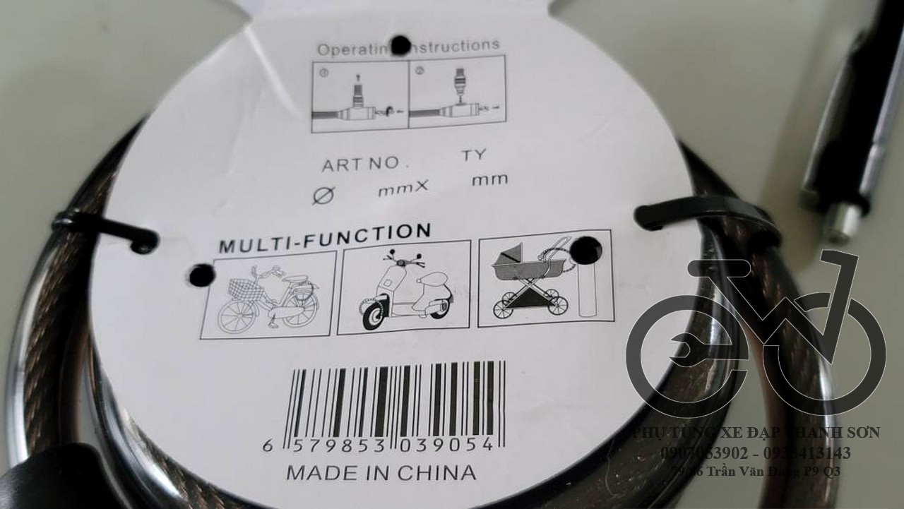 Khoá dây 4 số cao cấp cho xe đạp