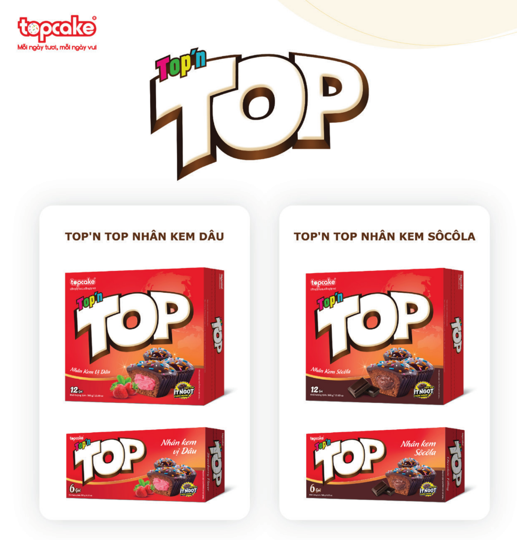 Bánh cupcake TOP'N TOP - Nhân kem dâu