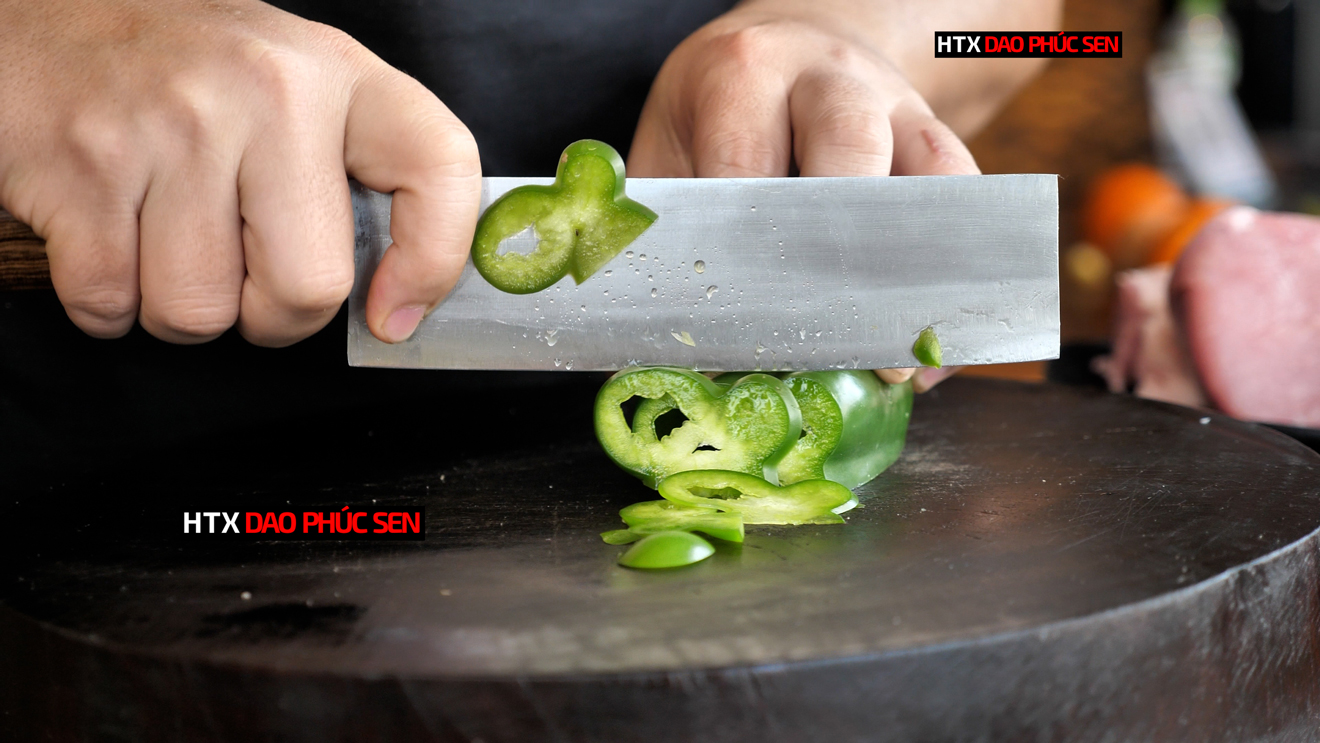 Dao dao thái thép trắng 18cm G01KC