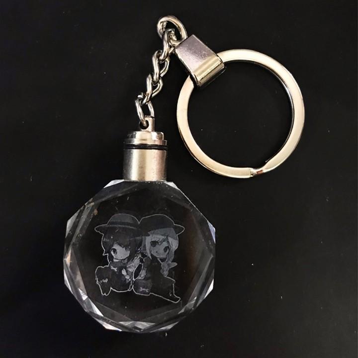 Móc khóa anime phát sáng móc khóa One Piece Miku Naruto Conan Date a live Sword art online