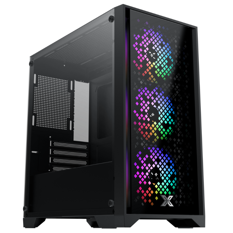Vỏ Case máy tính XIGMATEK NYX II 3F (Kèm 3 Fan RGB, M-ATX) - BH 12 Tháng.