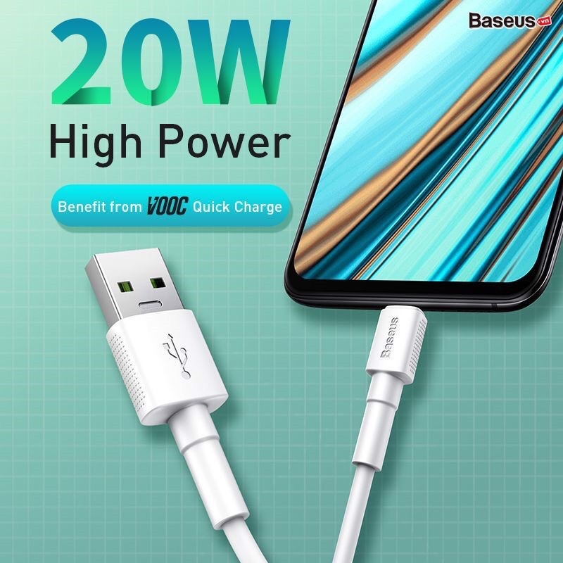 DÂY CÁP SẠC NHANH SIÊU BỀN BASEUS MINI WHITE DÙNG CHO SMARTPHONE TABLET LIGHTNING IPHONE/IPAD