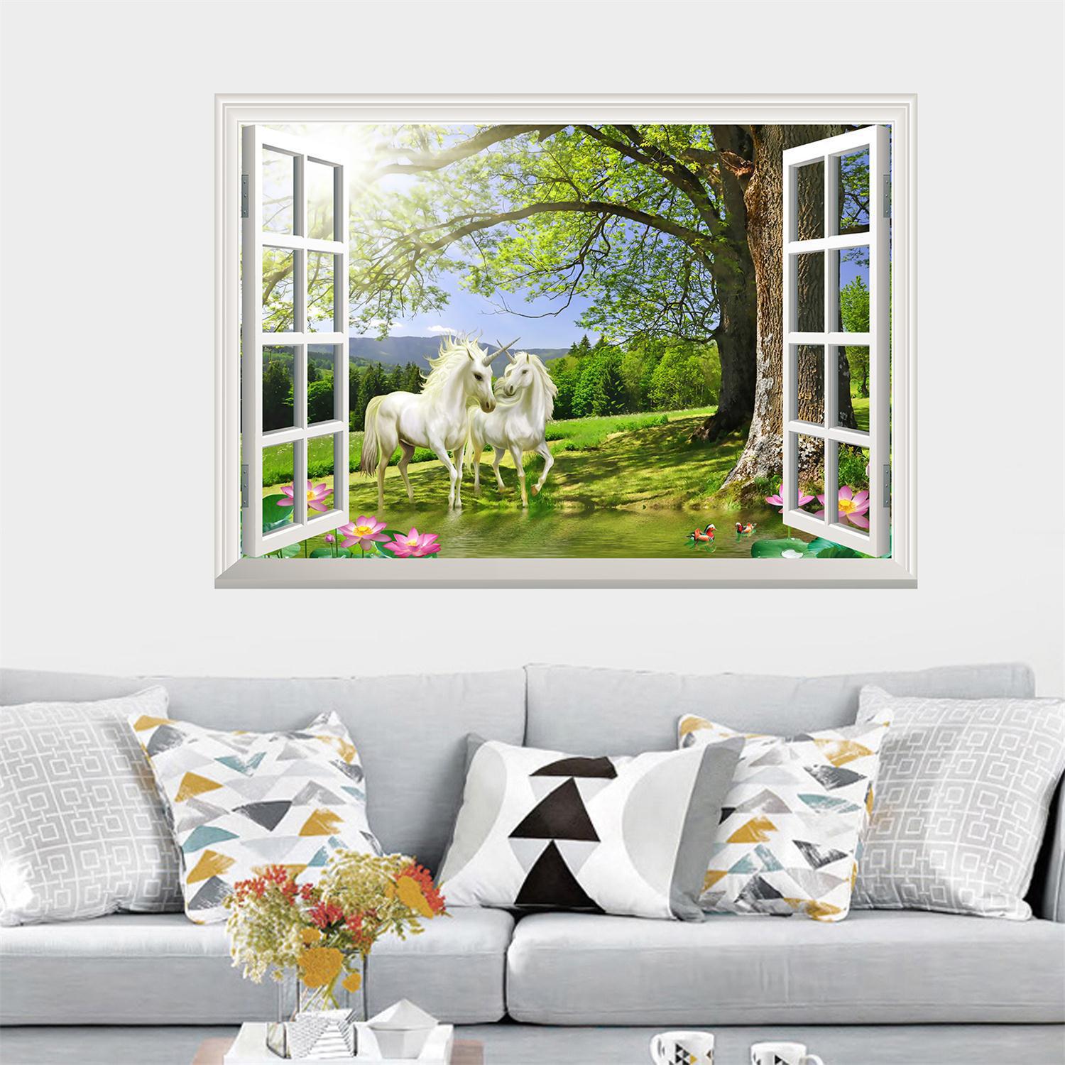 Tranh decal dán tường, giấy dán tường 3D cao cấp "Hạnh phúc lứa đôi"