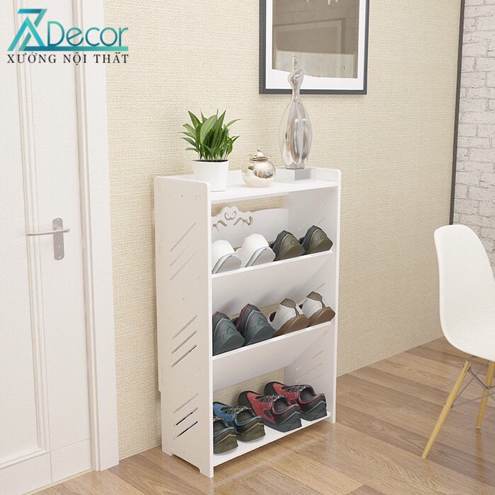 Kệ giày dép đa năng dễ tháo lắp 3 tầng Hot nhất năm 2023 chất liệu gỗ nhựa Pima cao cấp chống thấm nước, chống cháy