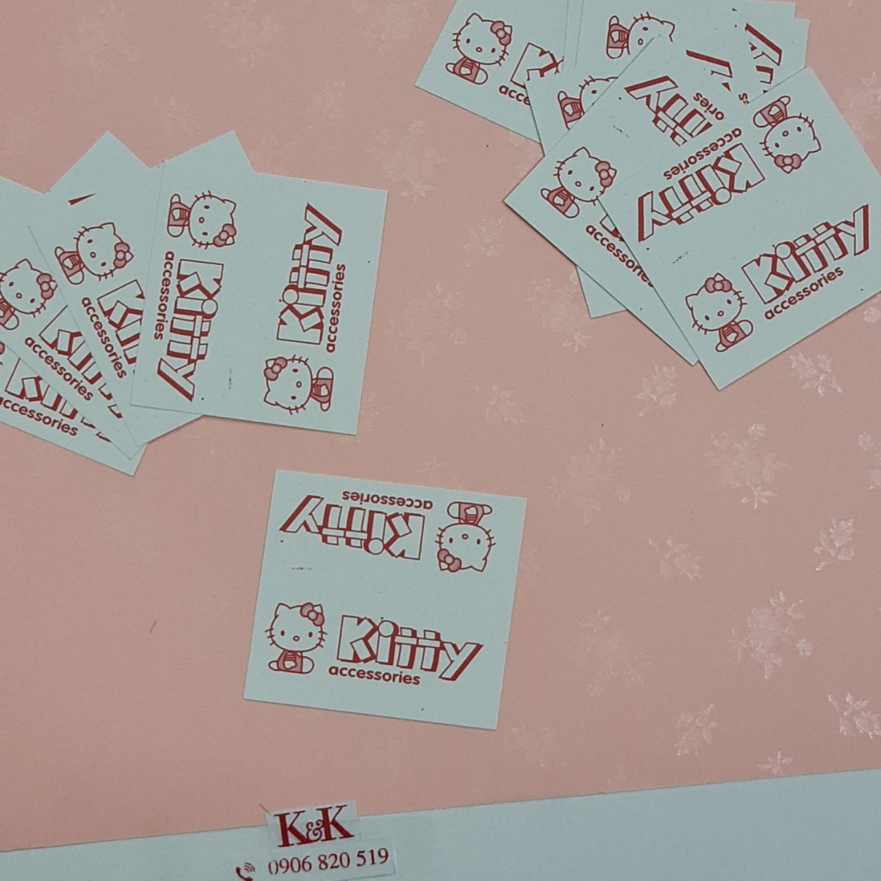 ❧K&K☙ SET 100 GIẤY BẤM PHỤ KIỆN CỘT TÓC KITTY