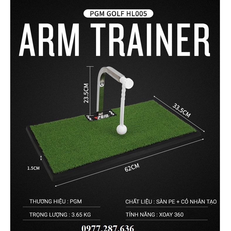 Thảm tập Swing Golf Xoay 360 Độ - PGM