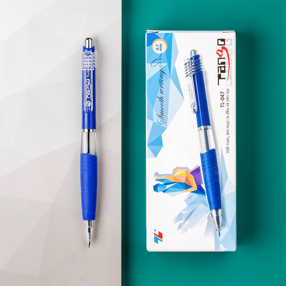 Hộp 10 cây viết bút bi thiên long tl047 ngòi 0.7mm