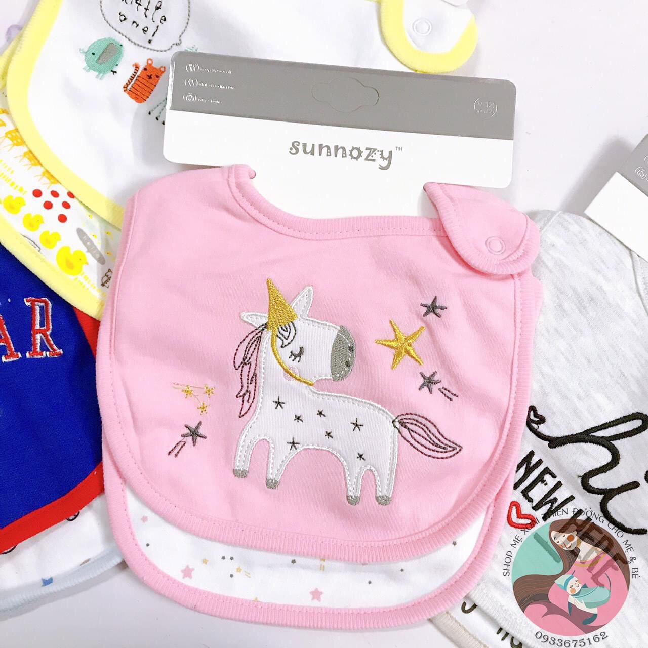 [CHÍNH HÃNG] Set 2 yếm tròn sơ sinh Sunnozy