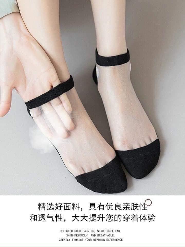 Set 10 Đôi Tất Ren Lụa Hoa Cúc Hot Trend 2020 VT0037