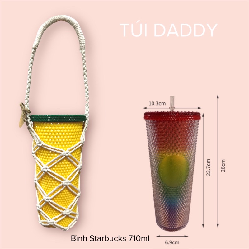[SALE LỚN CUỐI NĂM 12-14.12]Túi đan handmade Macrame đựng bình nước