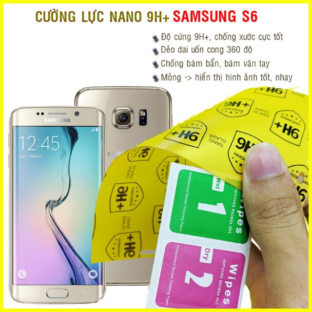 Dán cường lực dẻo nano mặt sau Samsung S6, S6 Edge