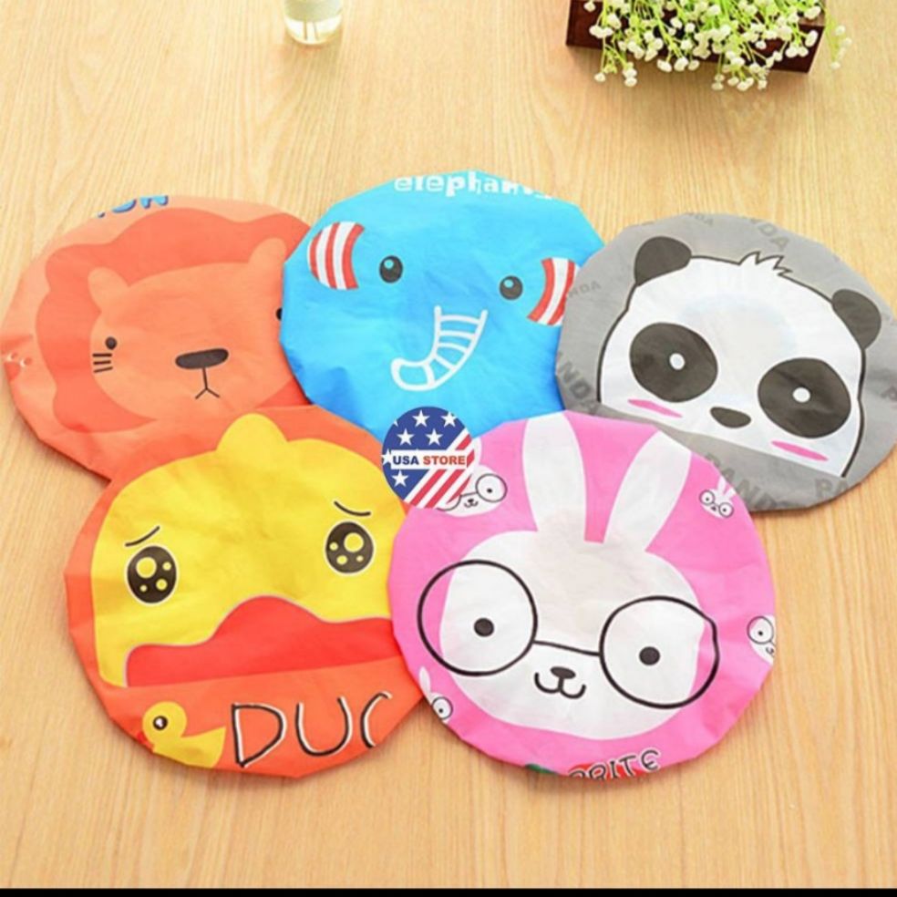 Mũ trùm tóc, ủ tóc chống nước cute
