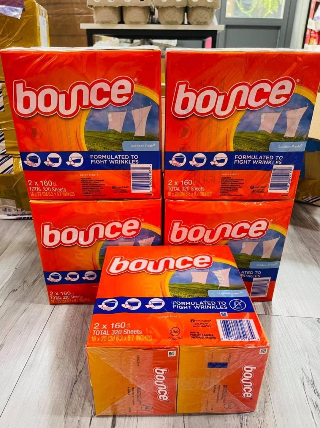 [ Bill Mỹ ] Giấy Sấy Thơm Quần Áo Bounce 160 Tờ
