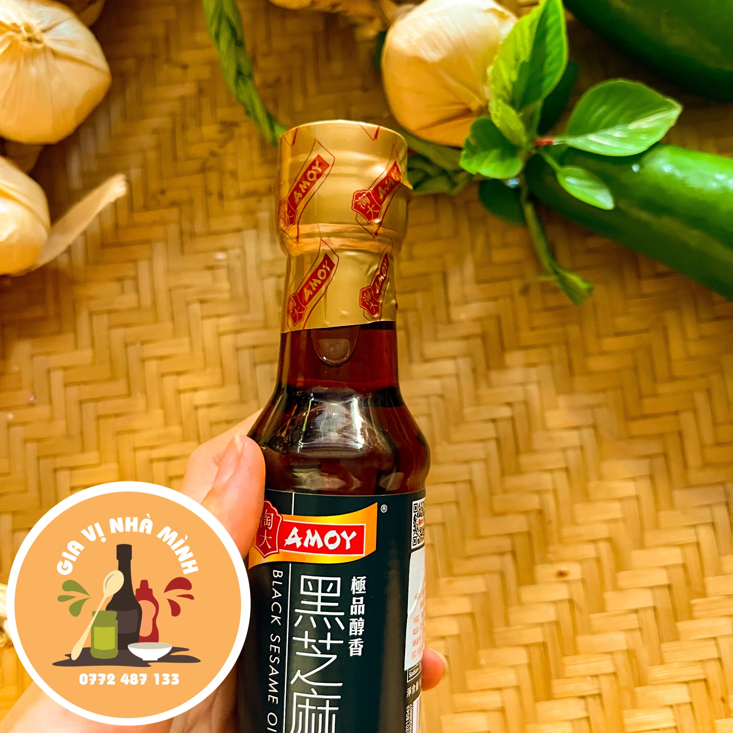 DẦU MÈ ĐEN AMOY ( BLACK SESAME OIL )- CHAI 150ML
