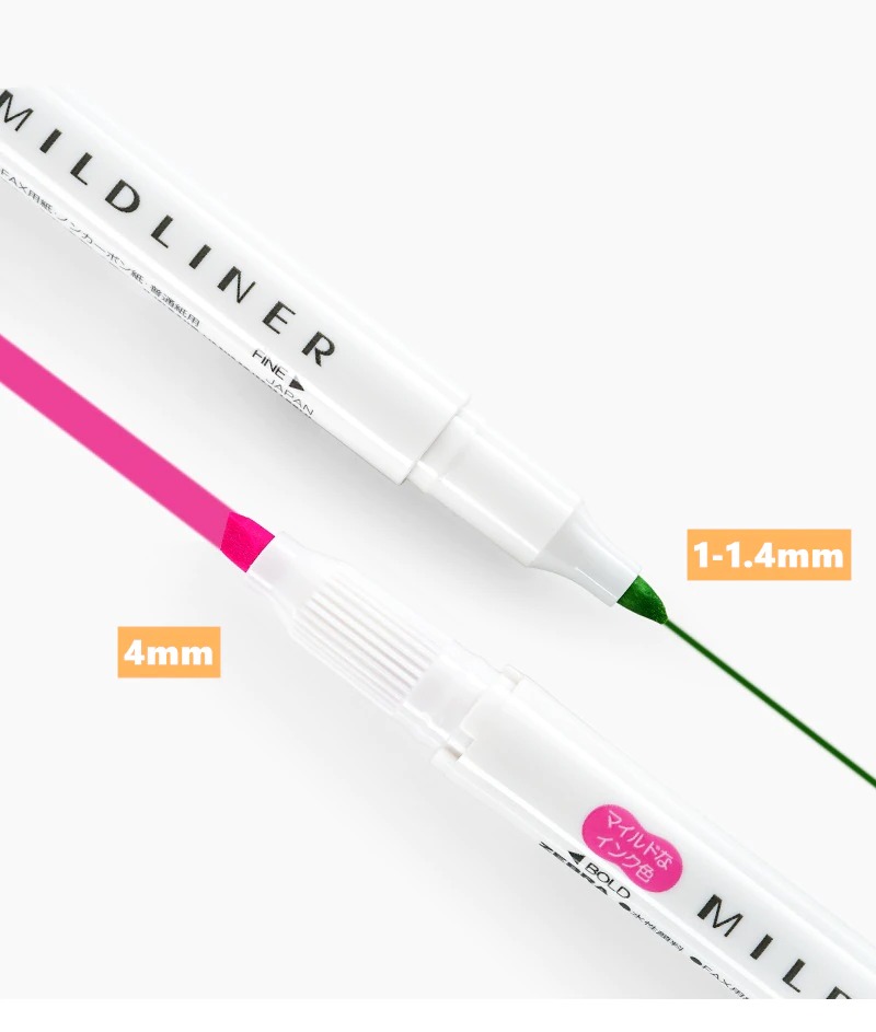 Bút đánh dấu hai đầu Zebra mildliner Nhật Bản