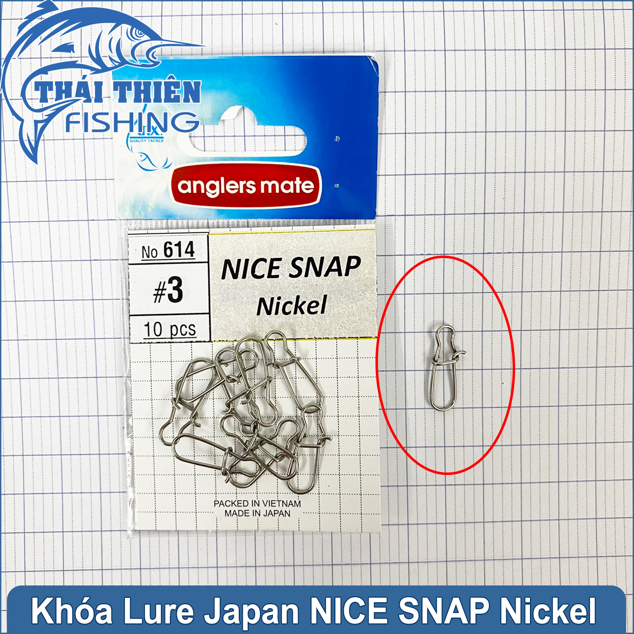 Khóa Lure Snap Japan Nice Snap Nickel